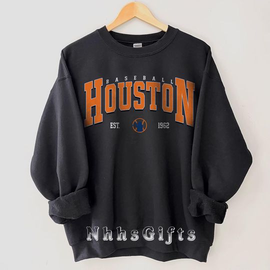 Discover Houston Baseball Sweatshirt, Vintage Style Houston Baseball Crewneck, Houston Baseball Sweater, Baseball Shirt, Houston Baseball Fan Gifts