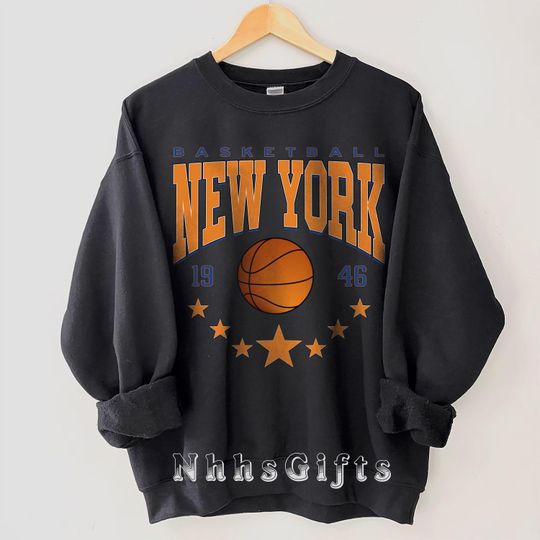 Discover New York Basketball Sweatshirt, Retro Style New York Basketball Crewneck, New York Sports Apparel, New York Basketball Fan Gifts