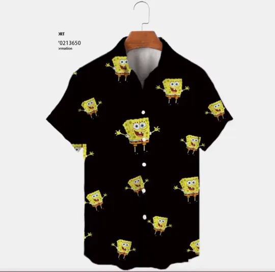 Mens SpongeBob SquarePants Hawaiian Shirt