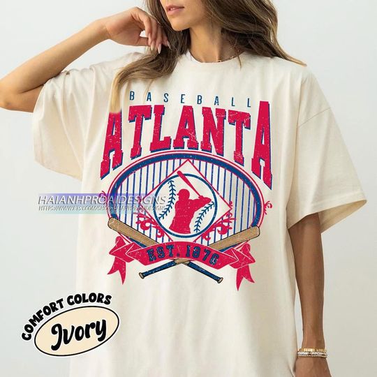 Retro Atlanta Baseball Shirt, Baseball Atlanta T-shirt, Atlanta Fan Gift