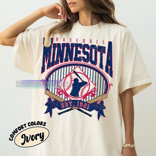Discover Retro Minnesota Baseball Shirt, Baseball Minnesota T-shirt, Minnesota Fan Gift