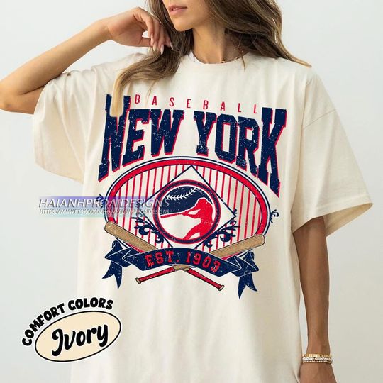 Discover New York Baseball T-shirt, Vintage Baseball Shirt, Sports Fan Gift, Retro Tee for Men & Women
