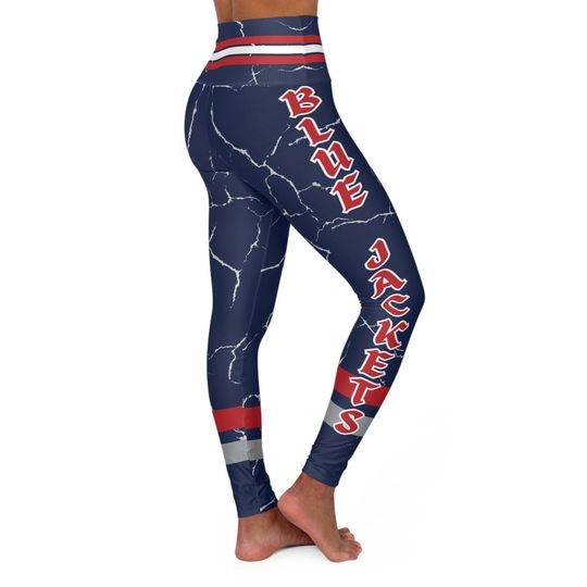 Discover Blue Jackets Yoga Leggings