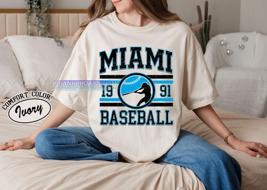 Discover Vintage Miami T- shirt, Miami baseball Fan shirt, Baseball Fan Tee, Miami Baseball