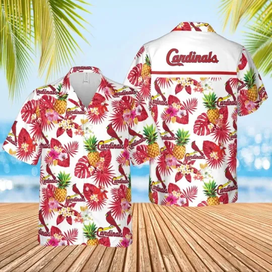 Discover St. Louis Carrdiinalls Pineapple Paradise Hawaiian Shirt Summer Aloha, Gift for Fan
