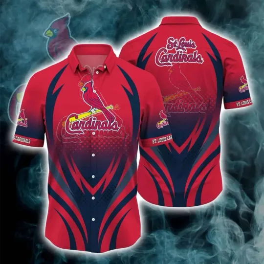 Discover St. Louis Carrdiinalls Fierce Stripes Hawaiian Shirt Summer Aloha, Gift for Fan