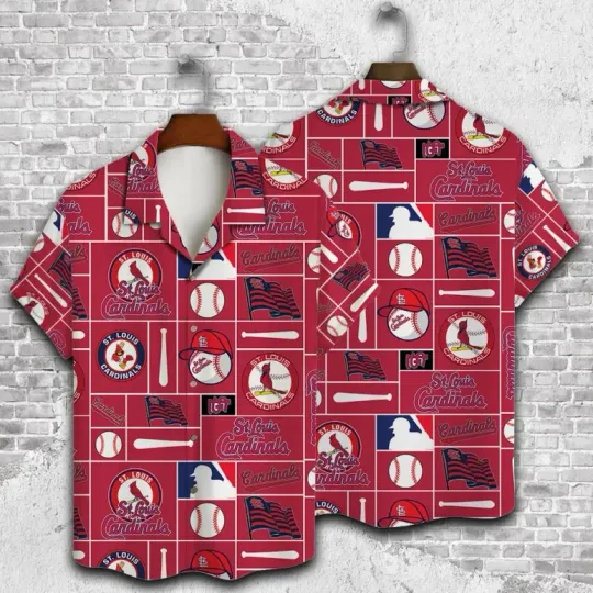 Discover St. Louis Carrdiinalls Baseball Blocks Hawaiian Shirt Summer Aloha, Gift for Fan