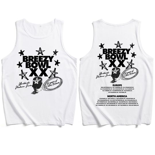 2025 Chris Brown Tour Tank Tops Vest Man Woman Casual Sleeveless T-shirt Unisex Fans Clothes