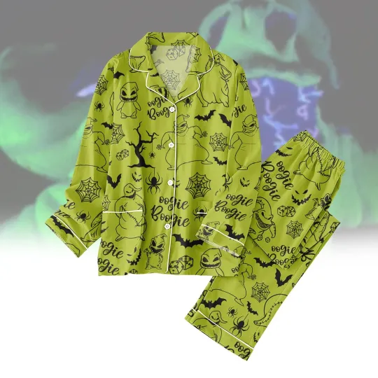 Halloween Oogie Boogie Tis The Season Nightmare Before Xmas Pajamas Set