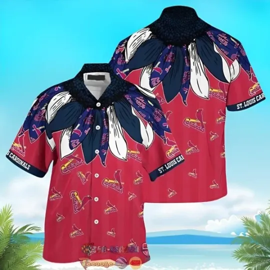 St Louis Carrdiinalls Native Feather Hawaiian Shirt, St Louis Carrdiinalls Hawaiian