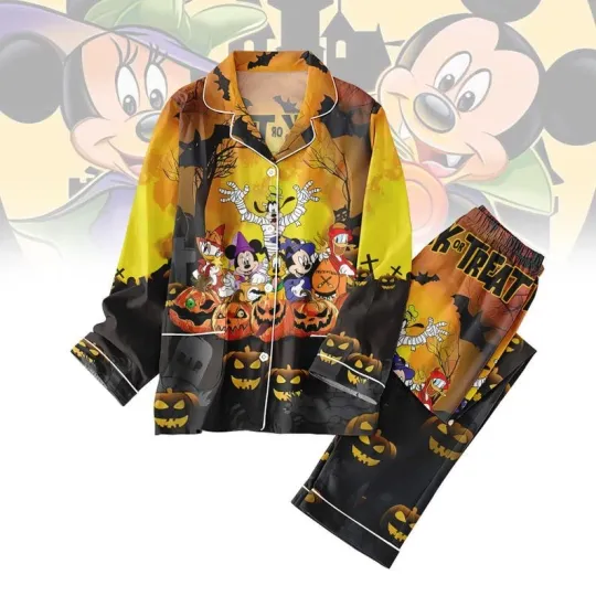 Discover Mickey & Friends Halloween Costume Party 2025 Trick Or Treat Pajamas Set