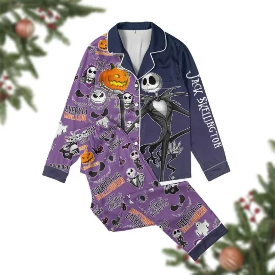 Discover Nightmare Jack Skellington Pumpkin King Everyday Is Halloween Pajamas Set