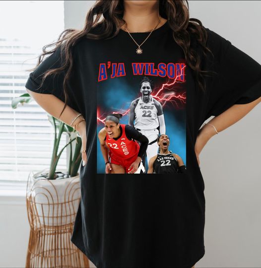 Discover A'ja Wilson Graphic Tee: Las Vegas Aces WNBA Fan Shirt