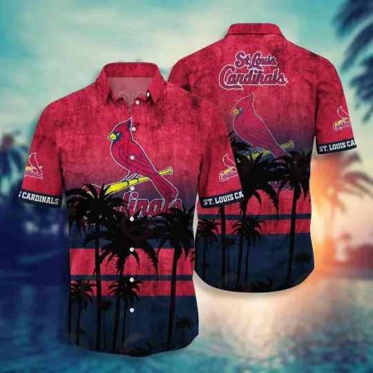 Discover St. Louis Carrdiinalls Vintage Sunset Hawaiian Shirt Summer Aloha, Gift for Fan