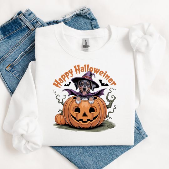 Discover Halloween Dog Sweatshirt, Dachshund Halloween Sweatshirt, Wiener Halloween Sweatshirt, Dog Lover Shirt, Pet Lover Halloween