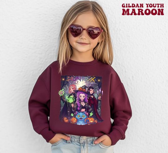 Kpop Huntrix Halloween Sweatshirt, Huntrix Put A Spell On Me Shirt, Kpop Demon Hunters Mira, Rumi, Zoey, Derpy Tiger Tee, Gift for Huntrix fans