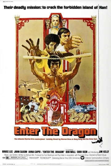 Enter The Dragon Movie Poster - Bruce Lee Vertical Print