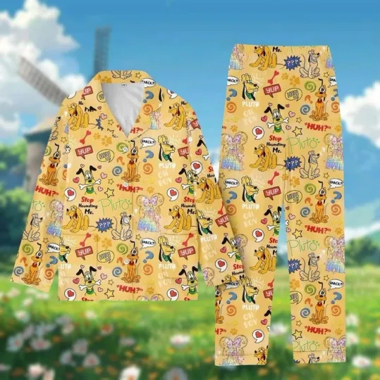 Pluto Dog Mickey & Friends Magic Kingdom Summer Trip 2025 Pajamas Set