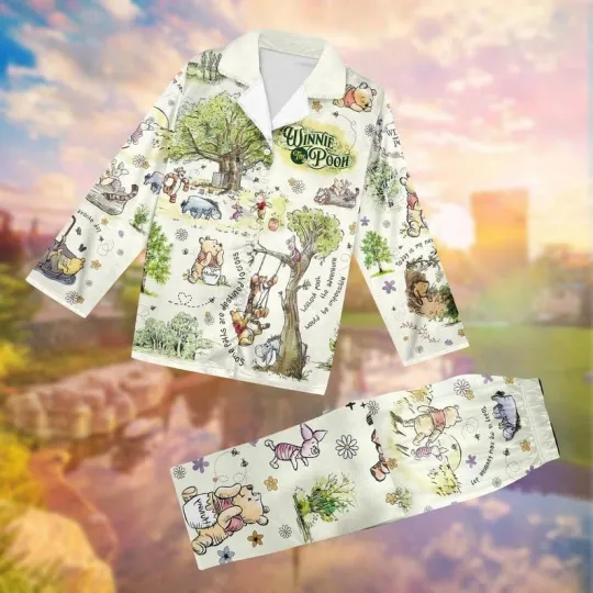 Discover Winnie The Pooh Hundred Arce Wood Some Paths Are Defined To Cross Pajamas Set