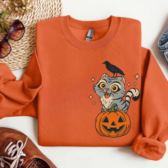 Discover Kpop Demon Hunter Halloween Sweatshirt, Pumpkin Fall Hoodie, Kpop Demon Hunter Sweatshirt, Hunter Merch Hoodie, Halloween Anime Pullover