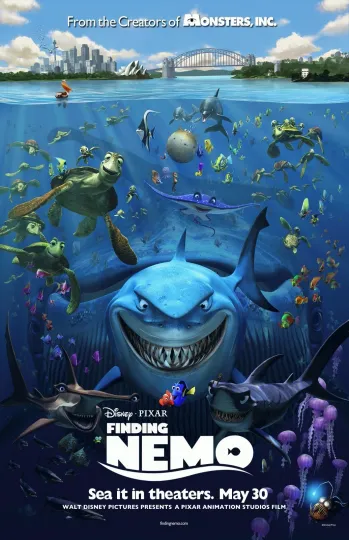 Discover Finding Nemo movie poster print  :  11 x 17 inches (main style)