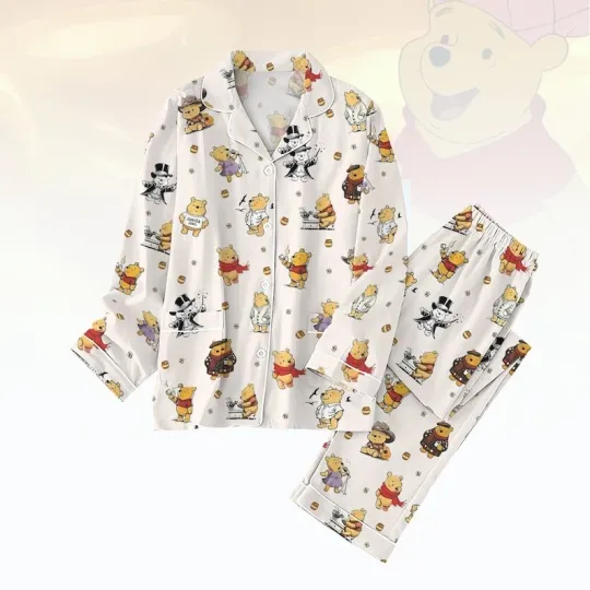Never Too Old For Pooh Bear Winnie The Pooh Cartoon Fans Gift Pajamas Set