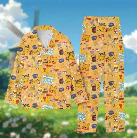 Discover Pooh Bear Winnie The Pooh Magic Kingdom Summer Trip 2025 Pajamas Set