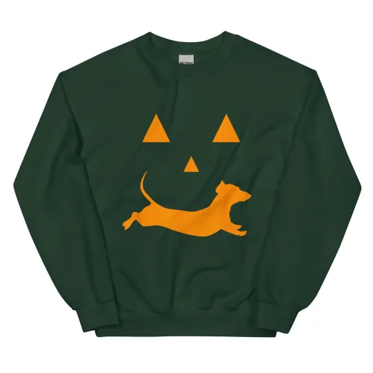 Halloween Pumpkin Dachshund Dog Lover Dachshund Funny Halloween Sweatshirt