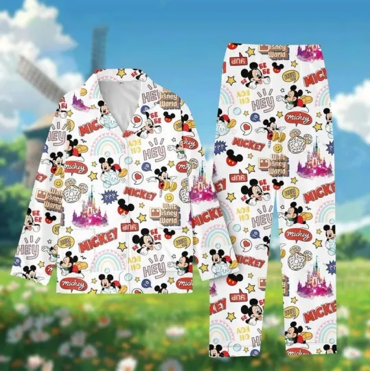 Discover Funny Piglet Winnie The Pooh Summer Trip 2025 Magic Kingdom Pajamas Set