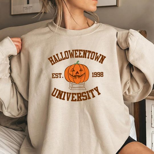 2025 HalloweenTown 1998 Sweatshirt Halloweentown University Hoodie Halloween Party Sweater Fall Pumpkin Crewneck Sweatshirts
