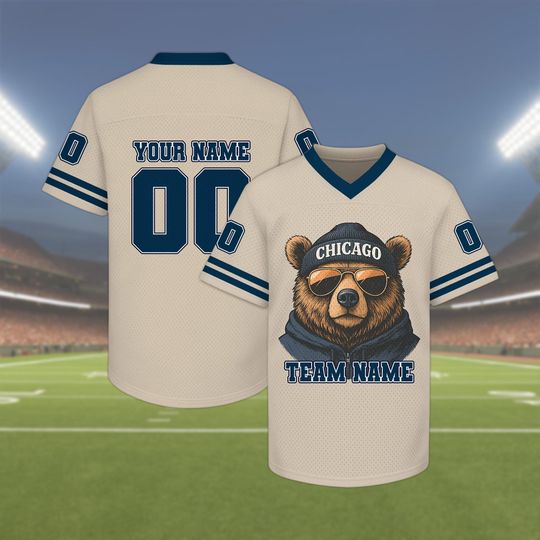 Chicago Football Jersey Shirt,Mascot Football Jersey Shirt,Toddler Chicago Jersey,Game Day Te,Football Season Jersey Shirt,Chicago Game Day