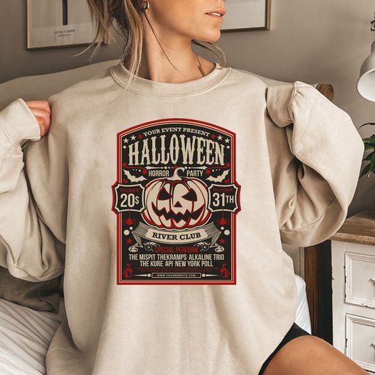 Discover 2025 Halloweentown University sweatshirt Pumpkin Ghost Graphic shirt Halloween Horror Party Top scary movie crewneck sweatshirts