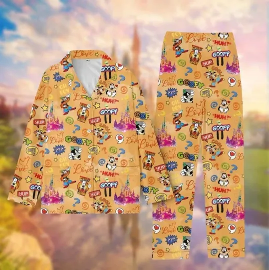 Discover Goofy Dog Magic Kingdom Goofy The Silly Dog Mickey & Friends Pajamas Set