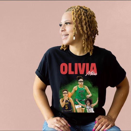 Discover Olivia Miles ND Basketball Tee: Unisex Softstyle Shirt