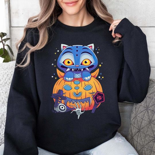 Derpy Tiger Halloween Shirt, Funny Tiger Sweatshirt, Pumpkin Fall Vibes Shirt, Demon Tiger Ghost Shirt, Pumpkin Tiger Shirt
