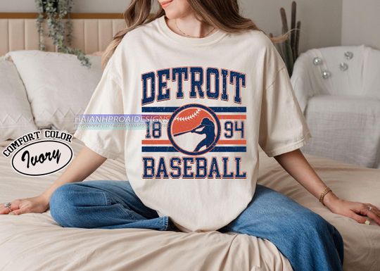 Discover Vintage Detroit T- shirt, Detroit baseball Fan shirt, Baseball Fan Tee, Detroit Baseball