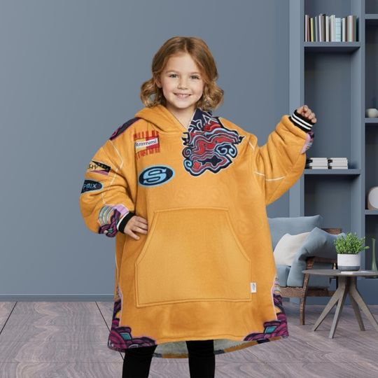 Discover Kpop Demon Hunters Rumi Blanket Hoodie, Huntrix Rumi Cosplay Hoodie With Pocket, Rumi Kpop Oversized Hoodie, Huntrix Rumi Hoodie