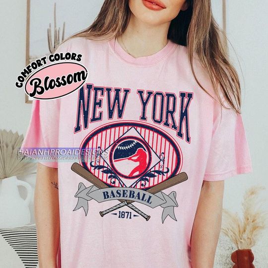 Discover New York Baseball Shirt, Vintage Sports T-Shirt, Retro Baseball Fan Gift