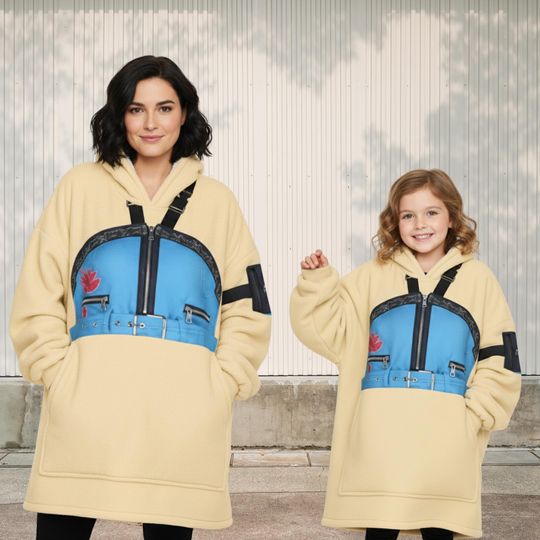 Kpop Demon Hunters Zoey Blanket Hoodie, Huntrix Zoey Cosplay Hoodie With Pocket, Zoey Kpop Oversized Hoodie, Huntrix Zoey Hoodie