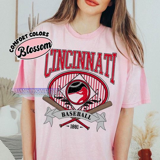Discover Cincinnati Baseball Shirt, Vintage Sports T-Shirt, Retro Baseball Fan Gift