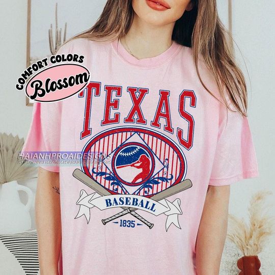 Discover Texas Baseball Shirt, Vintage Sports T-Shirt, Retro Baseball Fan Gift