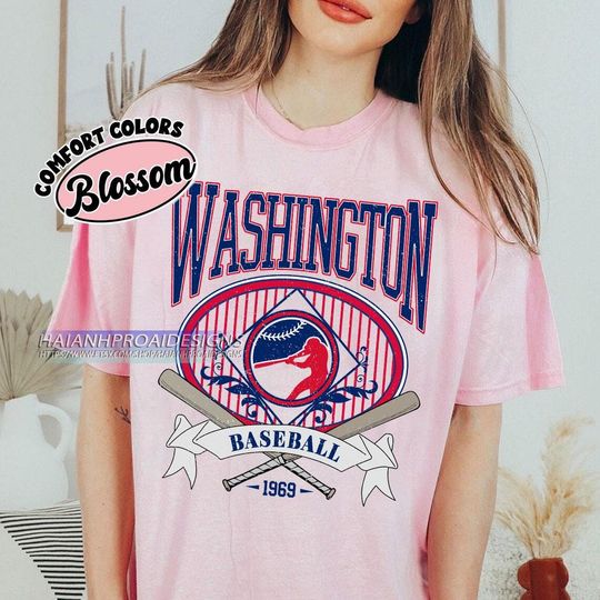 Discover Washington Baseball Shirt, Vintage Sports T-Shirt, Retro Baseball Fan Gift