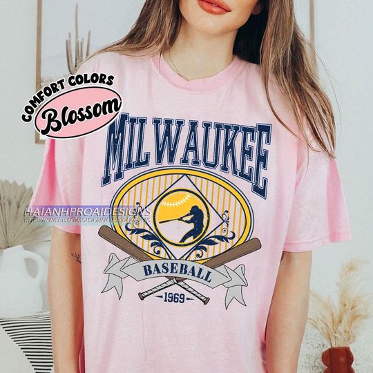 Discover Milwaukee Baseball Shirt, Vintage Sports T-Shirt, Retro Baseball Fan Gift