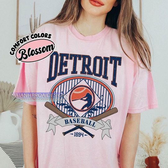 Discover Detroit Baseball Shirt, Vintage Sports T-Shirt, Retro Baseball Fan Gift