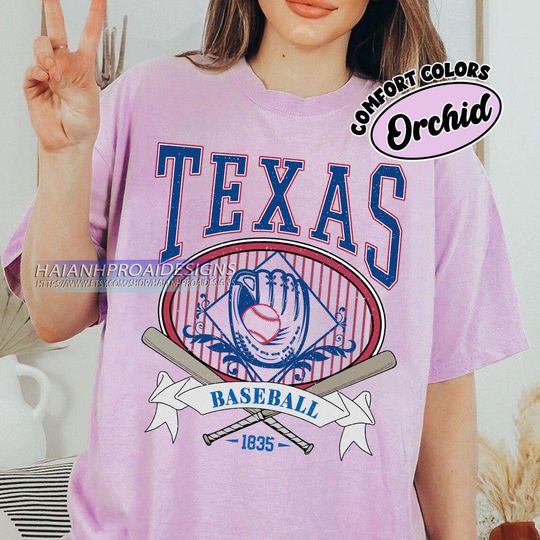 Discover Texas Baseball T-shirt, Retro Baseball Fan Gift, Texas Baseball fan