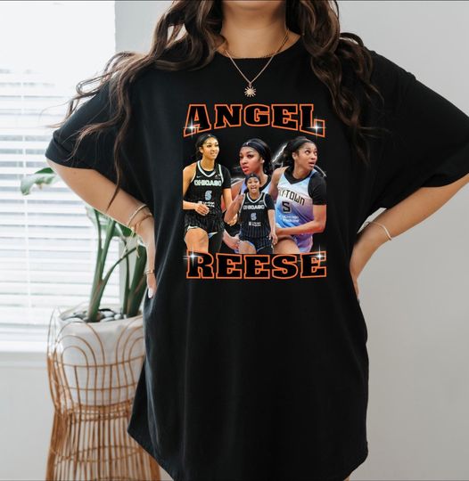 Discover Angel Reese Graphic Tee: Chi-Barbie WNBA Basketball Shirt