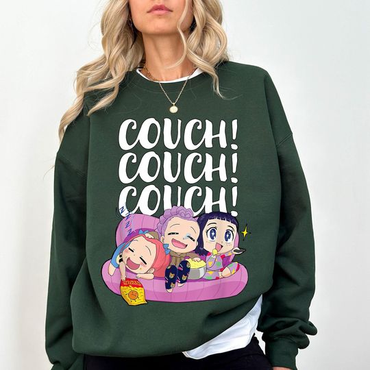 Couch Couch Anime Style Sweatshirt, Kpop Music Custom Gift For Fans Huntrix Graphic Tee, Personalized Gift Hunters Demon Kpop Unisex T-Shirt