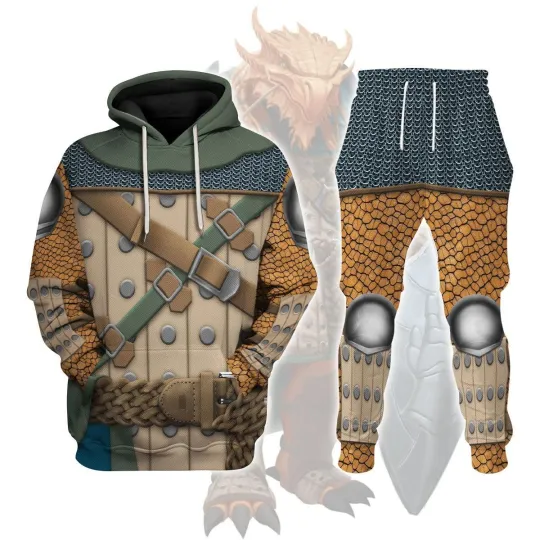 Dragonborn Costume Cosplay Hoodie Joggers Set