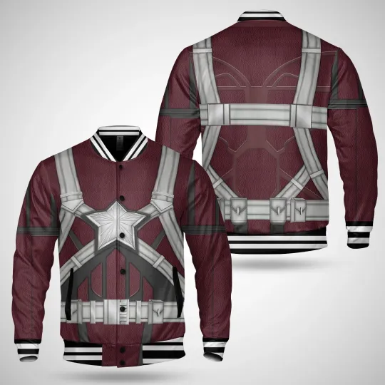 Black Widow Red Guardian Cosplay Costume Superhero Halloween Jacket