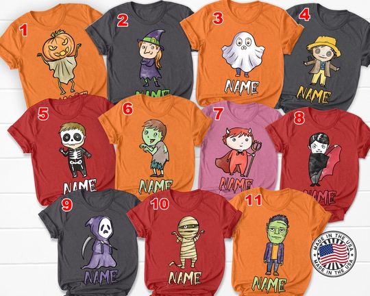 Discover Halloween costumes shirt, Halloween Group shirt, Halloween Characters Shirt, Group Matching Shirt, Coordinating Halloween Group